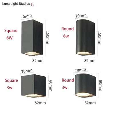 Waterproof Outdoor LED Wall Sconce for Porch, Garden & Entryway | Modern Aluminum Fixture, IP65 Rated