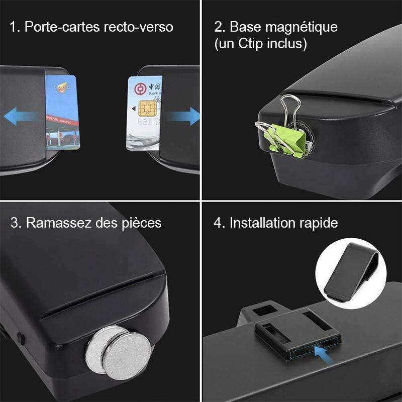 Organizador de lentes para visera de auto – Soporte para gafas de un solo toque para camionetas y SUV
