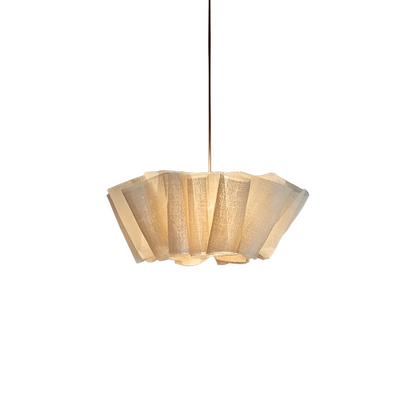 Lámpara de techo colgante con pantalla de tela plisada de 16 pulgadas, color crema cálido, para comedor, isla de cocina, estilo minimalista moderno escandinavo japonés, iluminación ambiental