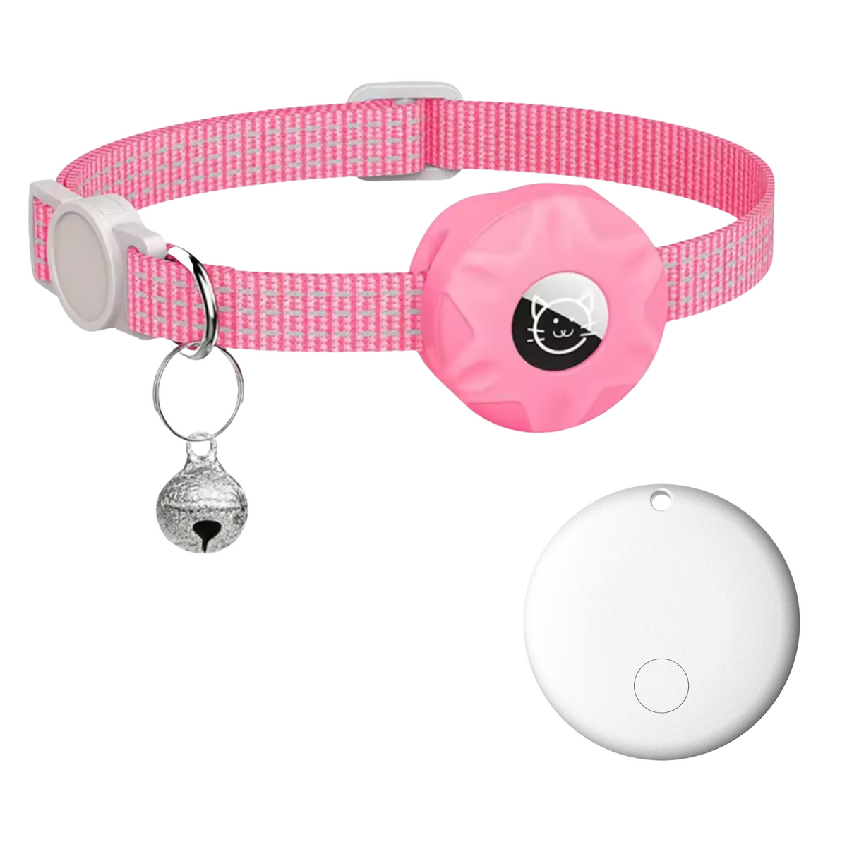 Pet Location Tracker Collar for Dogs & Cats with Android Network Connectivity and Reflective Safety Band