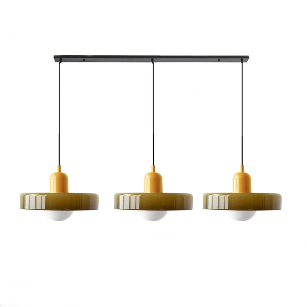 Glass Pendant Lamp 12 Inch Adjustable Height Ceiling Fixture for Bedrooms Nightstands Modern Minimalist Nordic Hanging Light E27 Socket for