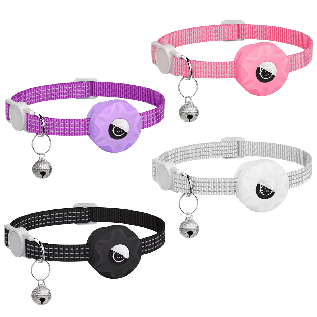 Pet Location Tracker Collar for Dogs & Cats with Android Network Connectivity and Reflective Safety Band