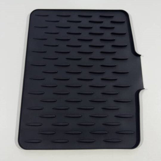 Silicone Counter Protector Mat 16x13 Inch Heat Safe Dish Draining Pad with Raised Channels Non-Stick Drying Surface for Sink Kitchen Counter