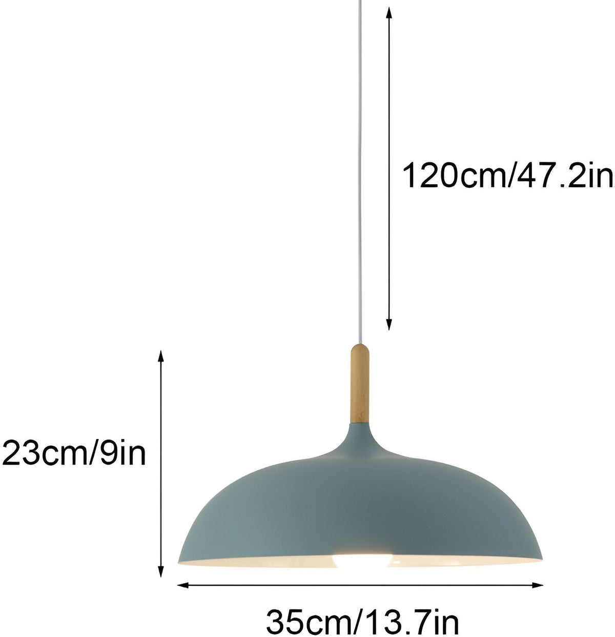 Lámpara colgante Haft | Lámpara de diseño escandinavo con detalles en madera | Diseño minimalista para una iluminación cálida