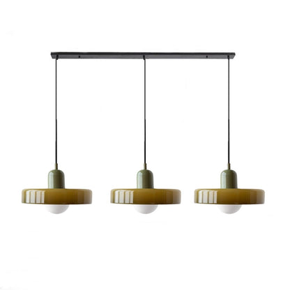 Glass Pendant Lamp 12 Inch Adjustable Height Ceiling Fixture for Bedrooms Nightstands Modern Minimalist Nordic Hanging Light E27 Socket for