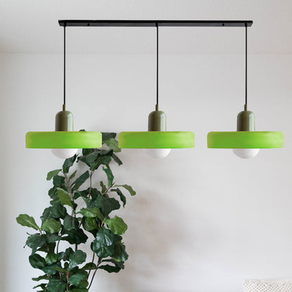 Glass Pendant Lamp 12 Inch Adjustable Height Ceiling Fixture for Bedrooms Nightstands Modern Minimalist Nordic Hanging Light E27 Socket for