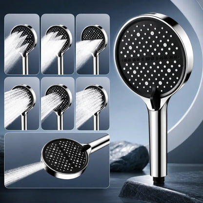 Handheld Shower Head with Seven Spray Modes for Bathroom Upgrade & Daily Use | Adjustable Water Flow | Modern Cylindrical Design for Home Sh