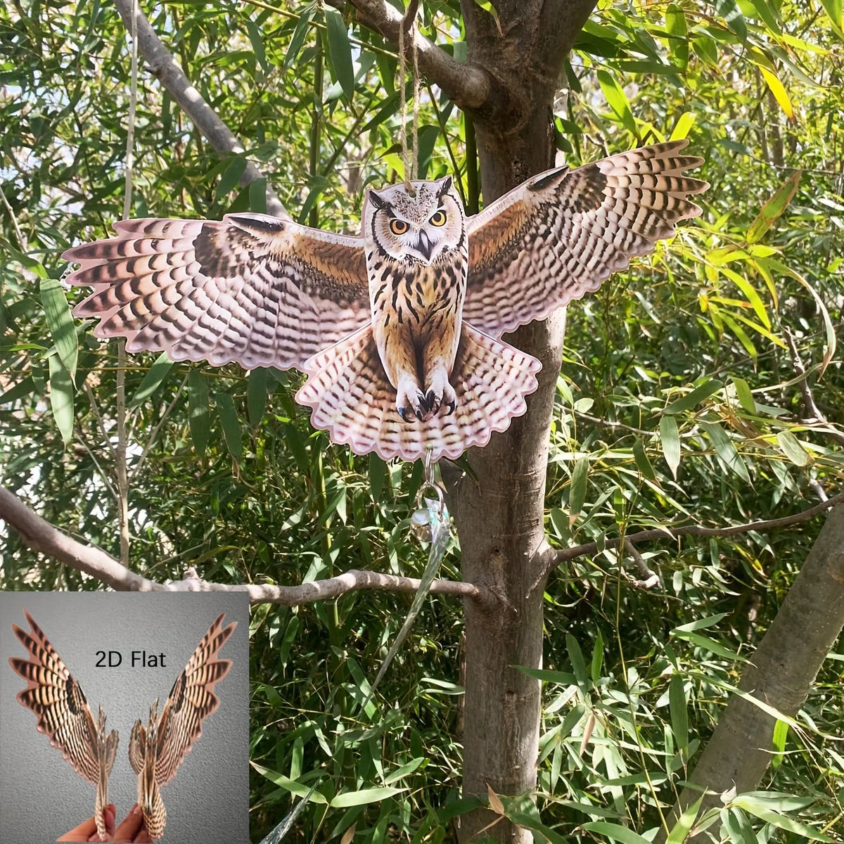 Señuelo decorativo de búho para exteriores para ahuyentar aves