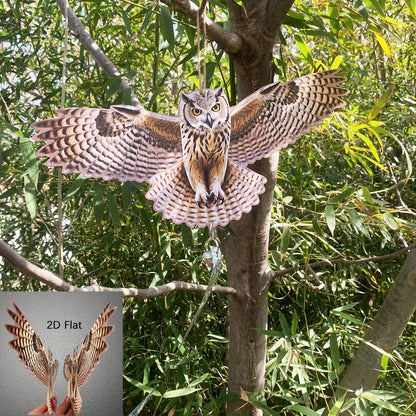 Señuelo decorativo de búho para exteriores para ahuyentar aves