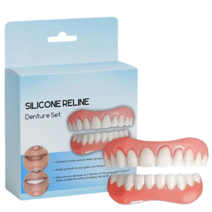 Snap-On Cosmetic Teeth Veneers - Removable Silicone Cover for Instant Smile Makeover, Photo-Ready Confidence