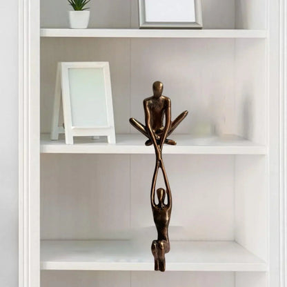 Escultura para decoración del hogar, escultura de amor eterno, pequeña figura de resina, estatua decorativa para estante y escritorio