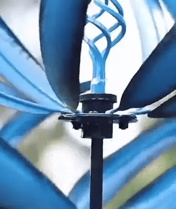 Lotus-Shaped Metal Wind Spinner | Weather Vane | Rust-Resistant