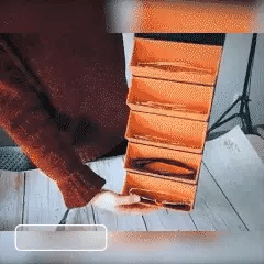 Organizador de gafas plegable de piel sintética con seis ranuras
