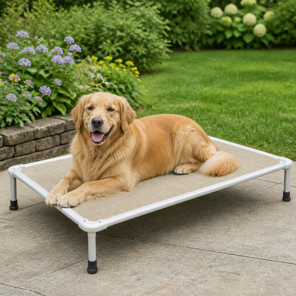 Ortekor Chew-Proof Aluminum Frame Elevated Dog Bed (Indoor/Outdoor)