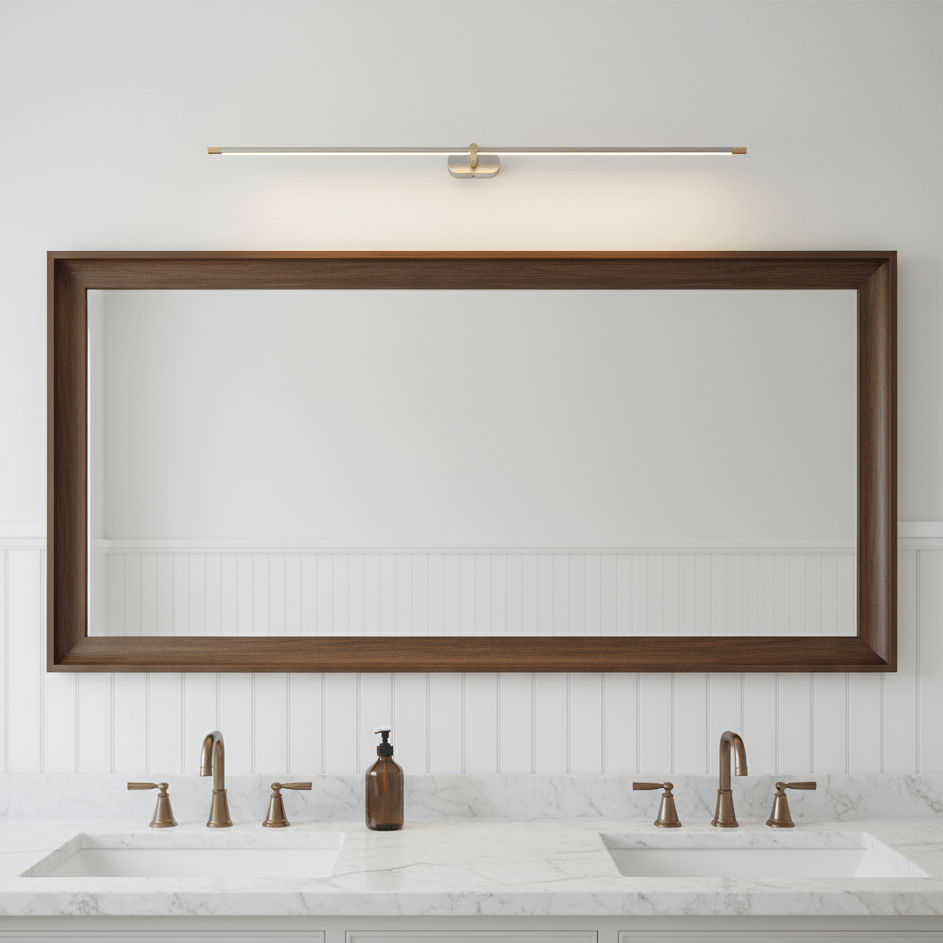 Linear LED Bathroom Vanity Light Fixture 27-50 Inch Metal Wall Sconce for Mirror Black Gold Brushed Nickel Warm Lighting Powder Room Dressin
