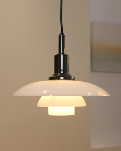Glass Globe Ceiling Light 11-Inch White Shade Adjustable Hanging Fixture E27 Socket for Kitchen Dining Room Bedroom Modern Minimalist Scandi