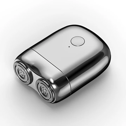 Dual Head Rotary Electric Razor for Men Wet Dry Waterproof Rechargeable Cordless Facial Hair Trimmer USB-C Fast Charge Pocket Travel Shaver