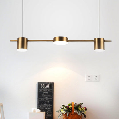 Linear Multi-Light Ceiling Fixture with Adjustable Drop – Aluminum Spotlight Bar in Matte & Metallic Two-Tone – LED Task Lighting for Island