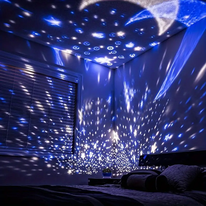 Lámpara Nocturna Relajante Galaxia con Música y Cielo Estrellado