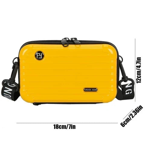 Mini Suitcase Shoulder Bag Compact Travel Makeup Organizer