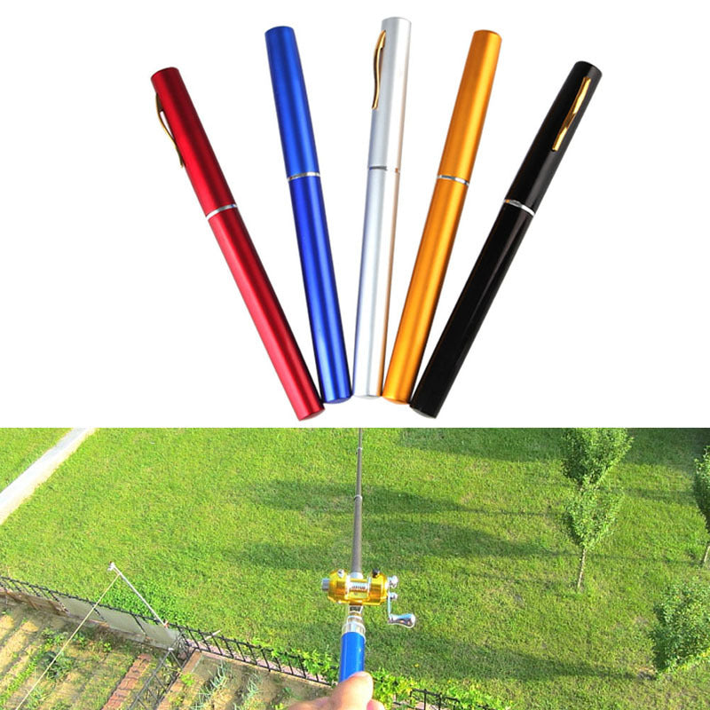 Collapsible Fishing Rod with Aluminum Reel for Travel and Hiking Adventures