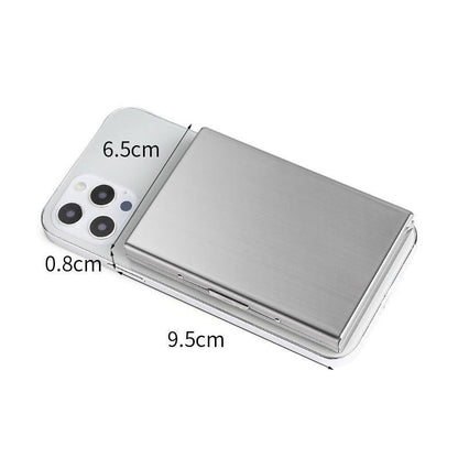 Slim Metal Card Holder with RFID Blocking Technology for Credit Cards & Cash