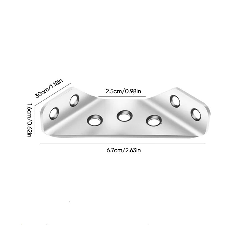 Stainless Steel Corner Braces for Furniture Reinforcement – Triangular Support Brackets for Tables Chairs Shelves Cabinets – Heavy Duty Meta
