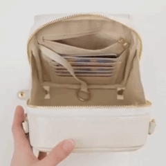 Bolso cruzado de doble bolsillo Ortekor | Piel sintética con cremalleras antirrobo | Accesorio elegante para mayor libertad de movimiento