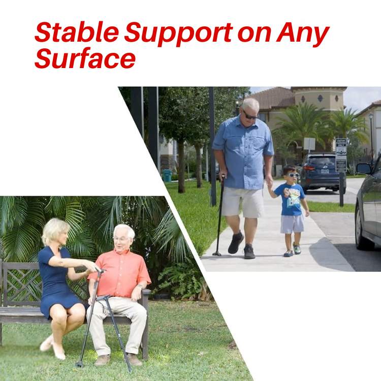 All-Terrain LED Walking Stick with Safety Features