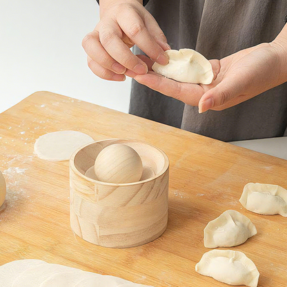 Dumpling Maker | Wooden Dough Press | Stick-Resistant Surface | DumpliForm