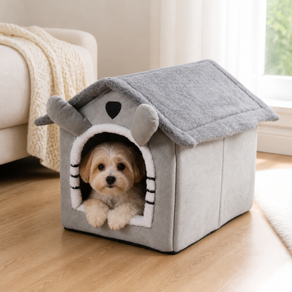 Cama para gatos y perros pequeños Ortekor, lavable, de felpa y para todas las estaciones (base antideslizante)