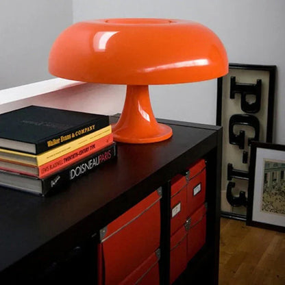 Retro Mushroom Table Lamp with Dimmable LED Warm Light for Bedroom & Living Room Ambiance