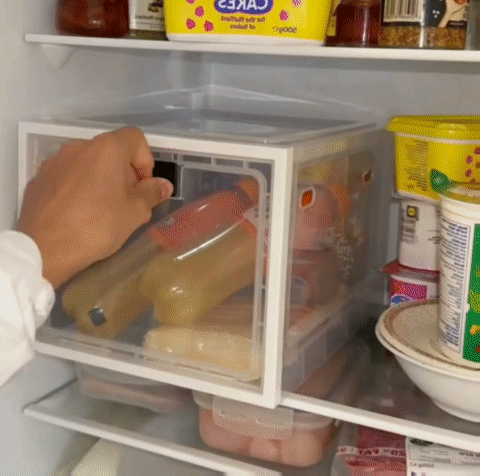 Secure Storage Bin | Lockable Food Storage Container with Combination Lock | Ideal for Refrigerator Organization