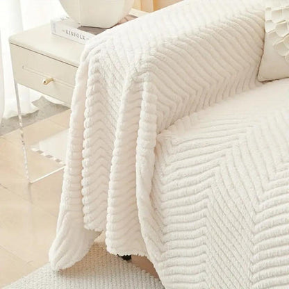 Coco Sofa Cover - Plush Polyester, Anti-Slip, Pet-Friendly