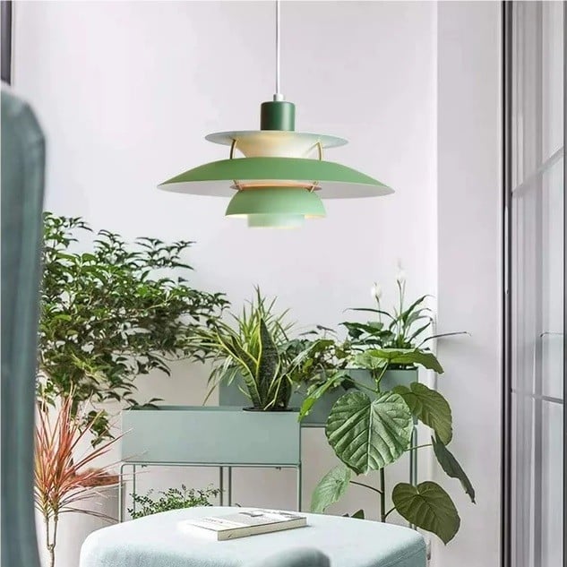 Tiered Metal Ceiling Fixture E27 Socket Mid-Century Style for Kitchen Island Dining Room Breakfast Nook Entryway Adjustable Hanging Light