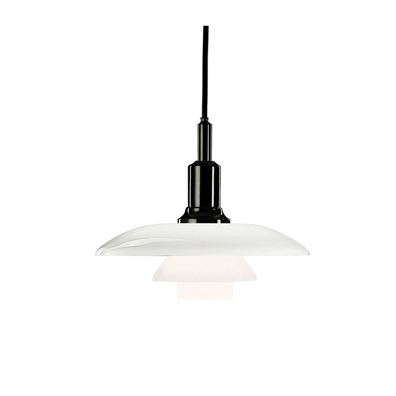 Glass Globe Ceiling Light 11-Inch White Shade Adjustable Hanging Fixture E27 Socket for Kitchen Dining Room Bedroom Modern Minimalist Scandi