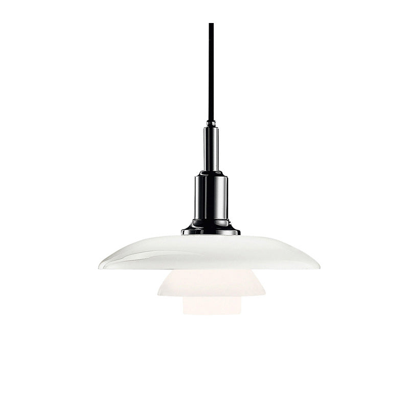 Glass Globe Ceiling Light 11-Inch White Shade Adjustable Hanging Fixture E27 Socket for Kitchen Dining Room Bedroom Modern Minimalist Scandi