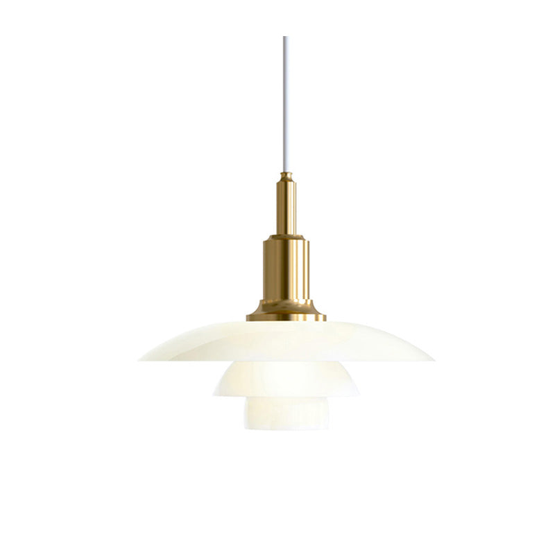 Glass Globe Ceiling Light 11-Inch White Shade Adjustable Hanging Fixture E27 Socket for Kitchen Dining Room Bedroom Modern Minimalist Scandi