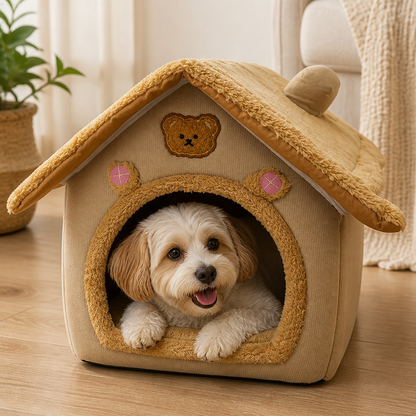 Ortekor Foldable & Washable Cozy Cave Pet Bed