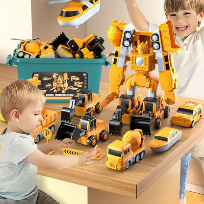Magnetic Construction Vehicle Building Set for Kids – Transformable Toy Trucks with Snap-Together Magnets for Creative Play & STEM Learning