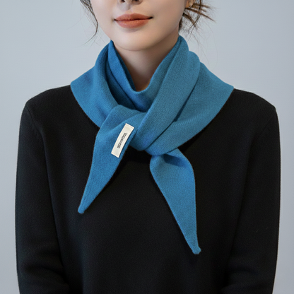 Cozy Triangular Knit Neck Wrap – Lightweight Wool Head Covering for Everyday Layering & Wind Protection – Compact Slip-On Accessory for