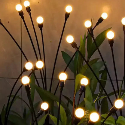 Solar Firefly Stake Light Bendable Branch Design 13 in Tall Outdoor Path Illumination Yard Accent Warm Glow LED No Wiring Dusk-to-Dawn Senso