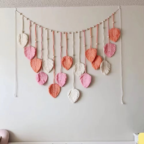 Arte de pared de luna - Macramé hecho a mano, decoración inspirada en la naturaleza