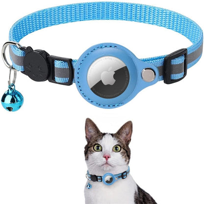 Adjustable Cat Collar with Reflective Stitching, Breakaway Buckle & Tracker Pocket for Indoor Outdoor Cats
