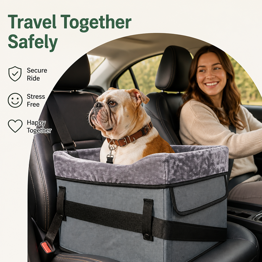 Ortekor Clip-On Safety & Adjustable Dog Car Seat
