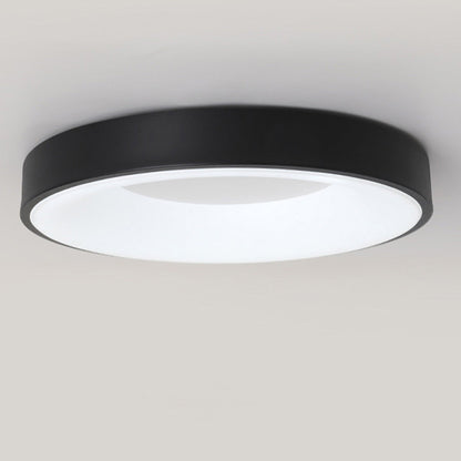 Round LED Overhead Fixture for Bedroom & Hallway – Ultra-Slim Iron & Acrylic Disc – Dimmable Options for Living Room & Entryway