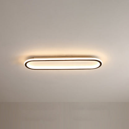 Lámpara LED de techo para pasillo, forma ovalada, perfil bajo, para dormitorio, sala de estar y cocina, 12-24 pulgadas, temperatura de color ajustable, para interiores