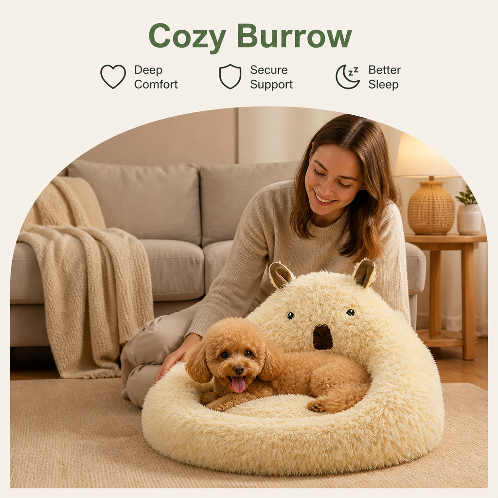 Ortekor Alpaca Plush High-Rebound Pet Bed