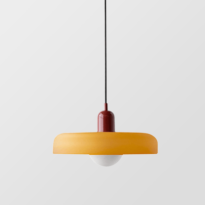 Art Glass Dome Pendant Light Fixture with Adjustable Cord for Kitchen Island Dining Room Bedroom | Modern Round Ceiling Hanging Lamp