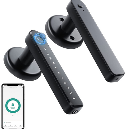 Biometric Door Lock with Fingerprint Scanner and Keypad Access for Keyless Entry